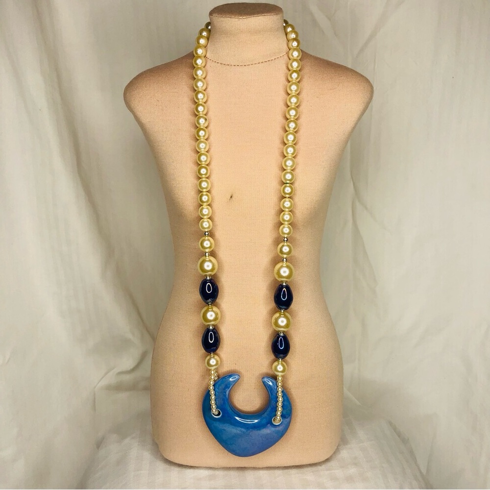 Lovely Long Hand Strung Vintage Statement Necklace